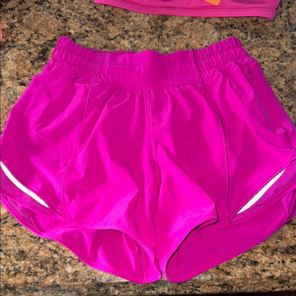 Lululemon like new, 4” Hottie Hot Pink Athletic Shorts Lightweight Performance